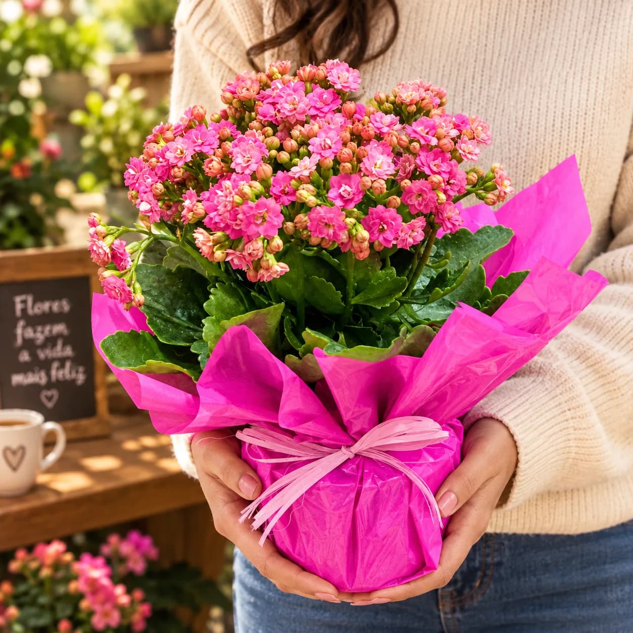 Adicional - Flor Kolanchoe decorada